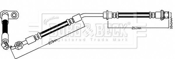 BORG & BECK Тормозной шланг BBH8341